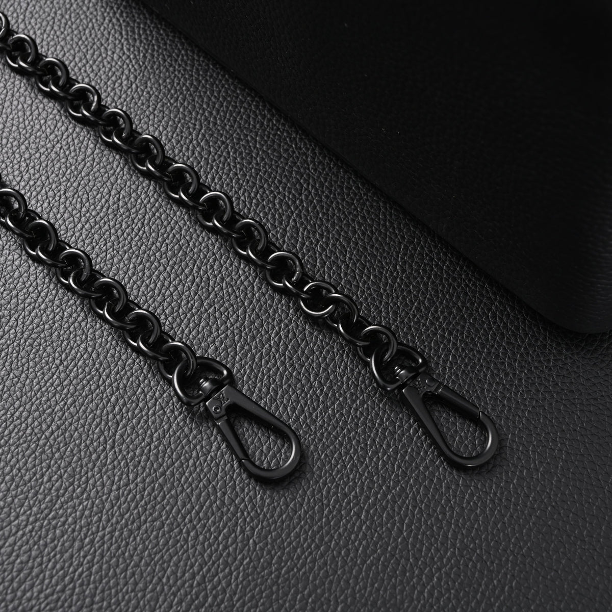 Louis Vuitton Black Grain Leather Mini Top Handle Bag With Chain Strap