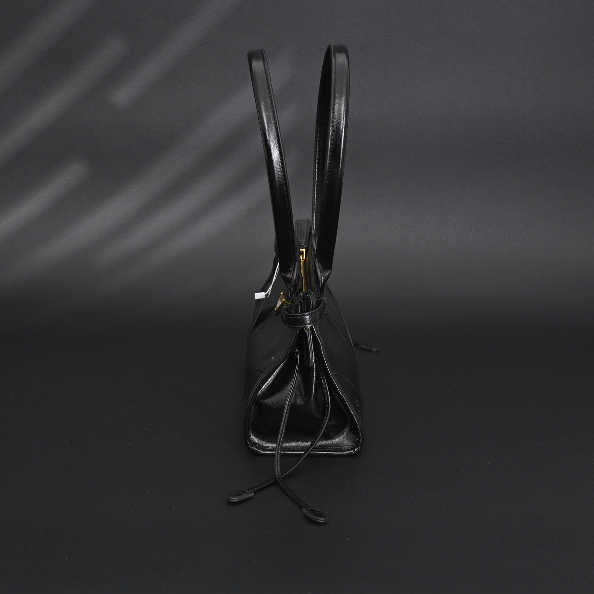Prada Cleo Black Patent Leather Shoulder Bag with Gold Hardware